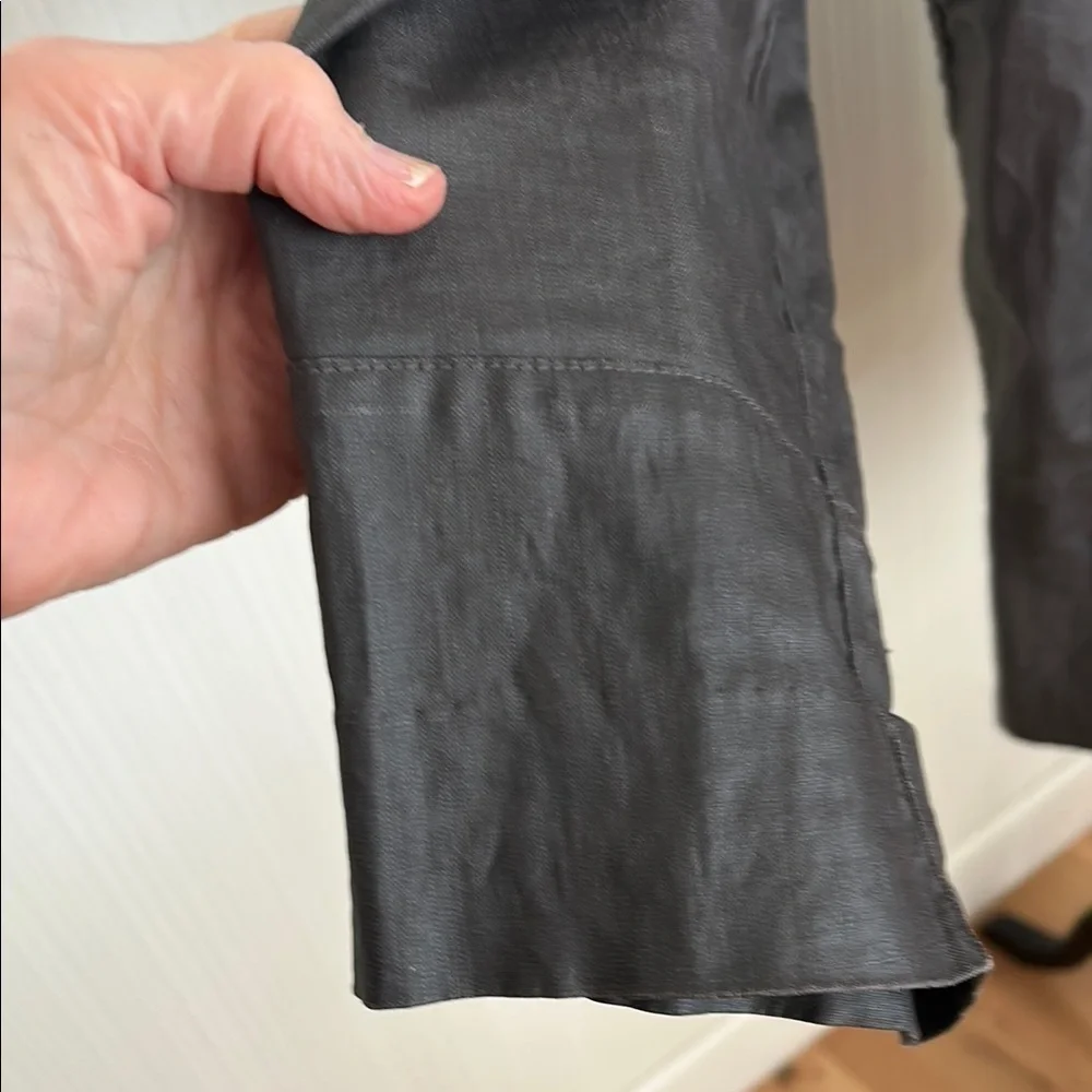 Banana Republic Men's Black Jacket Waterproof Polyurethane outside… Linen Lining